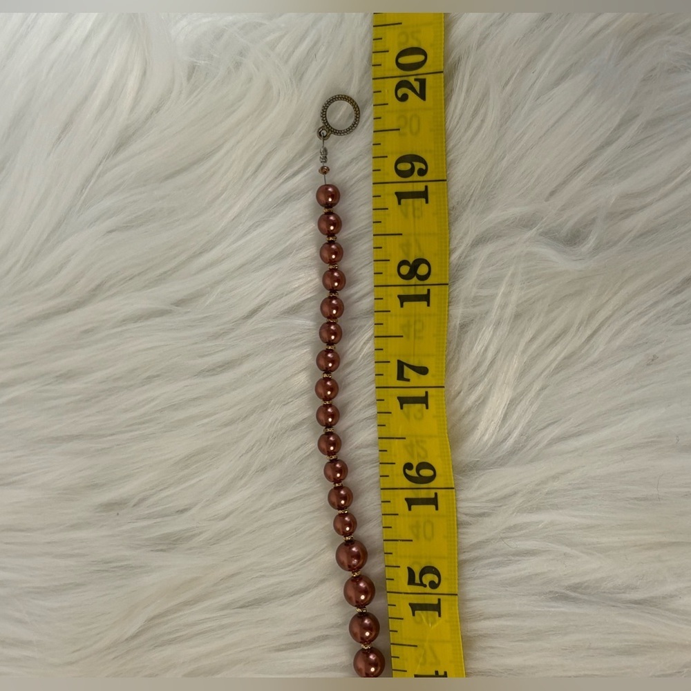 (254)Elegant Brown Beaded Necklace - Picture 5 of 8